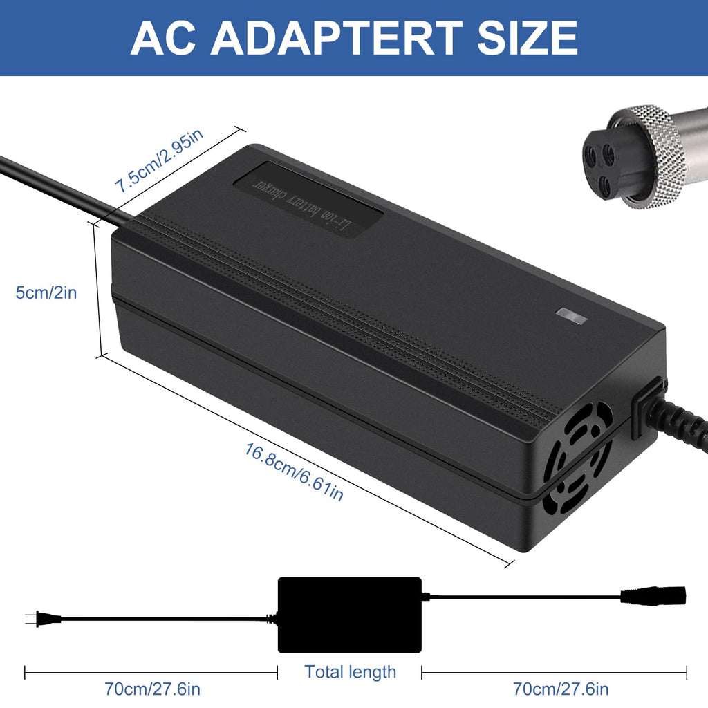 54.6V 2A 3 Prong Scooter Charger for 48V Lithium Battery Z533575