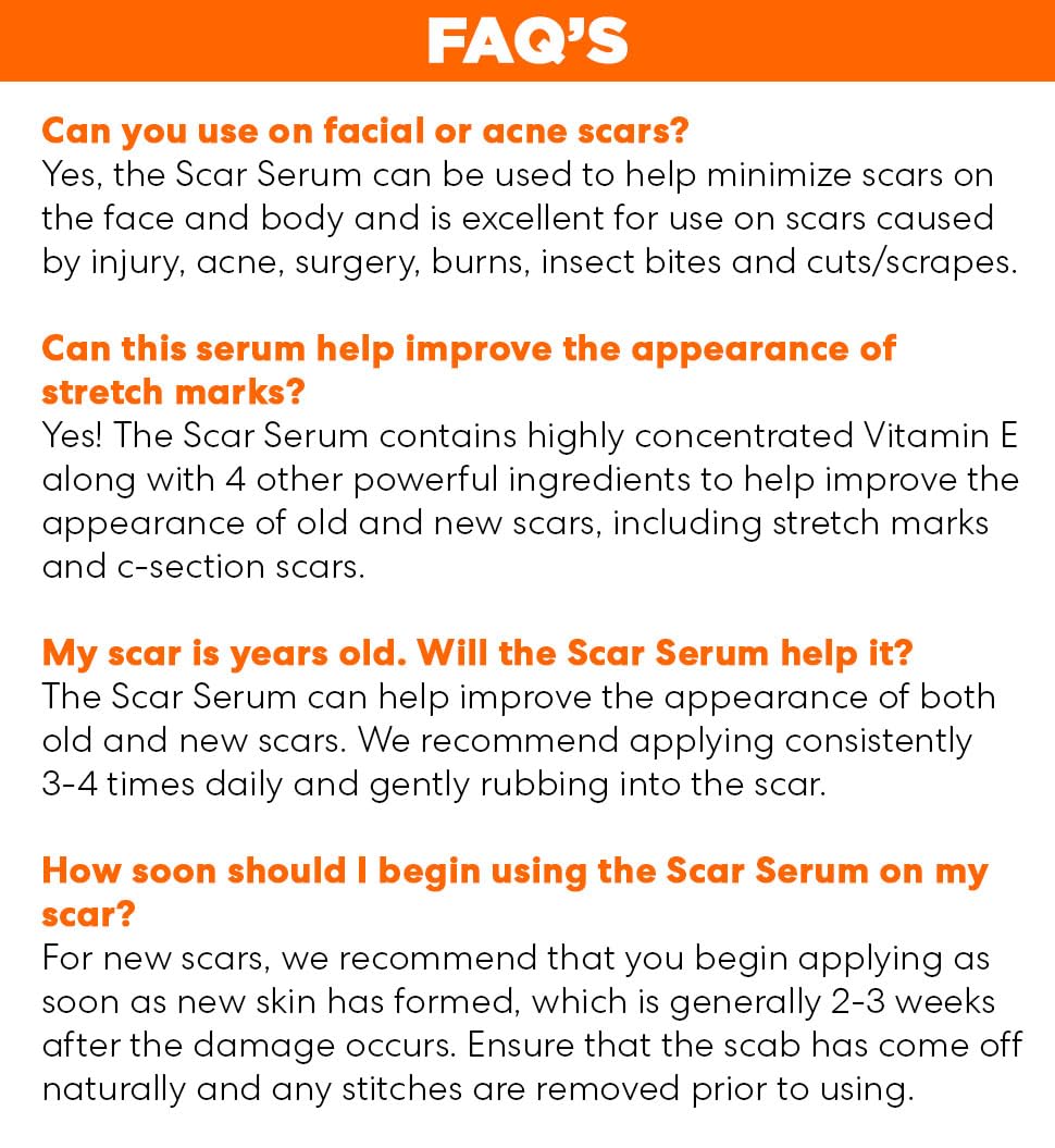 Fragrance Free Cocoa Butter Scar Serum with Vitamin E 1 Oz R526
