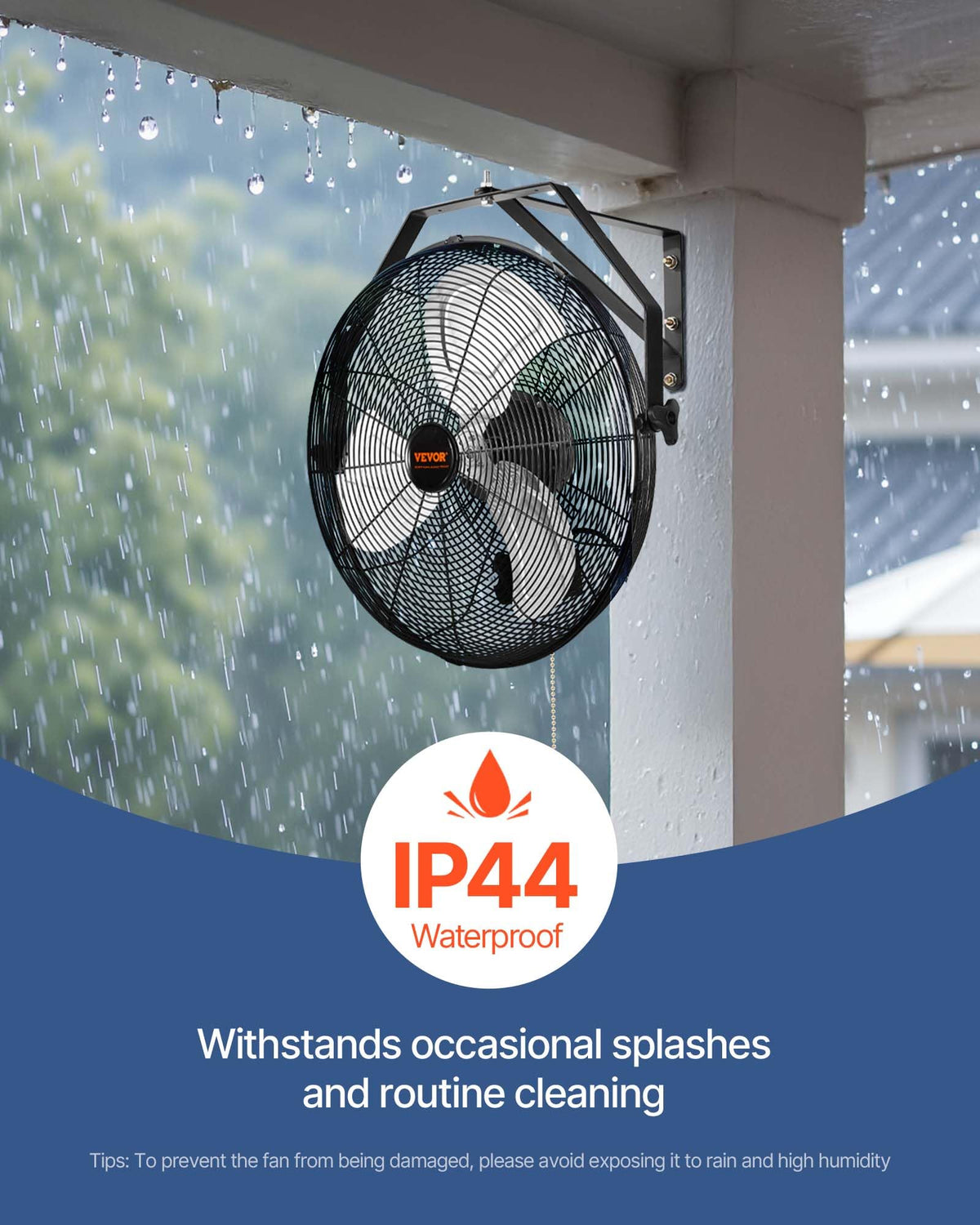 18 Inch 3-speed Wall Mounted Metal Fan U6054