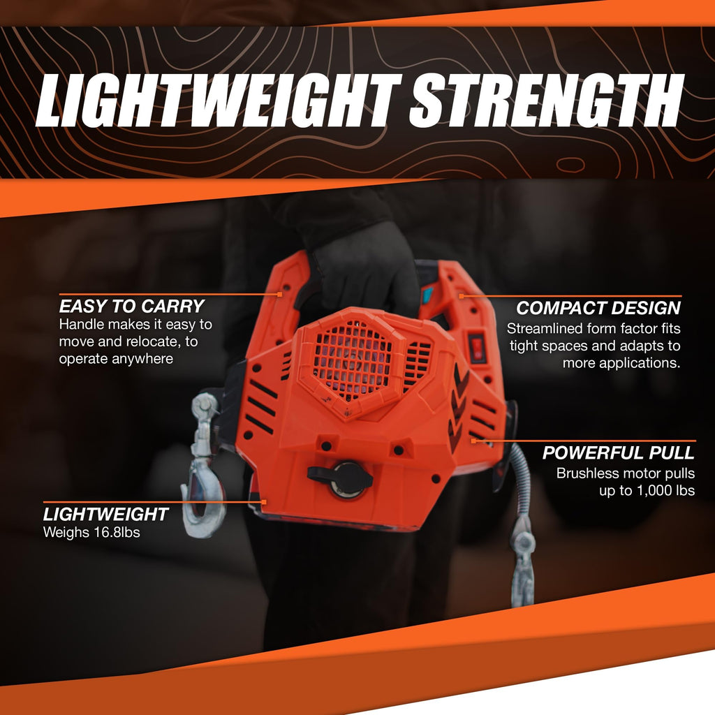 Portable Electric Winch with Synthetic Rope S7271