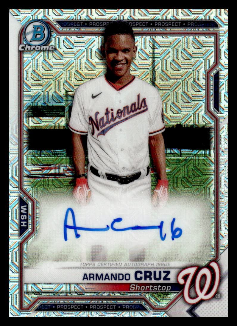 Autographed Mojo Refractor Baseball Trading Card M364343