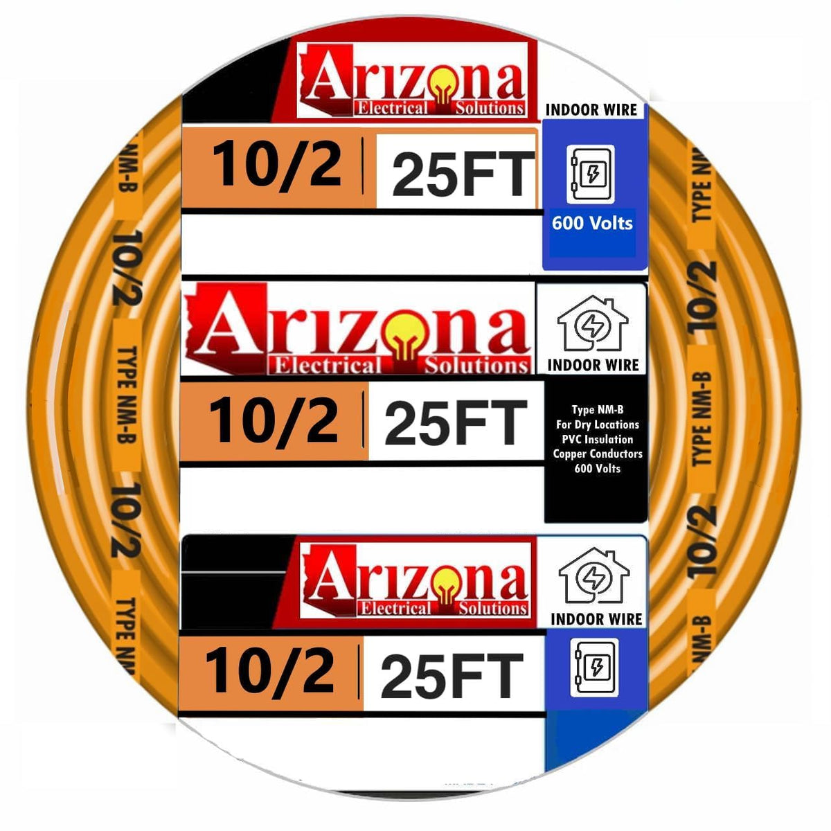 25 Feet 10/2 NM-B Cable with Ground P10180