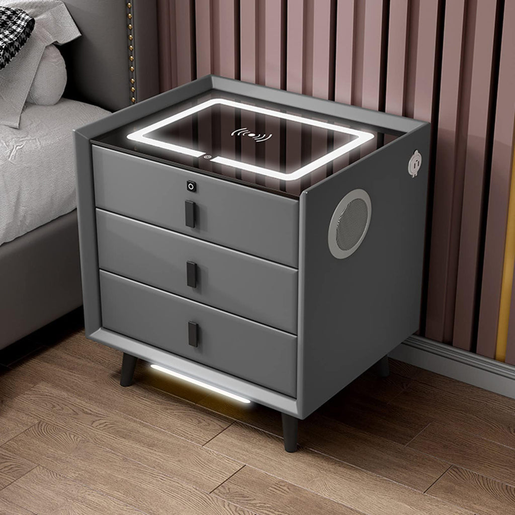 3-Color LED Nightstand with Wireless Charging Station and USB J2911