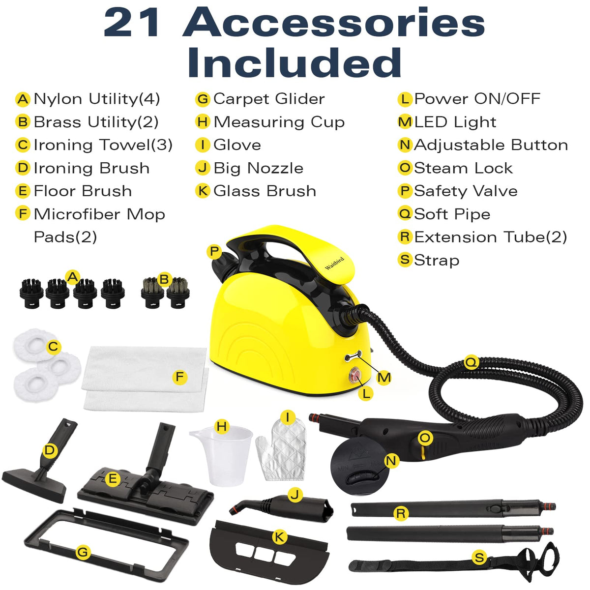 Multipurpose Steam Cleaner with 21 Accessories S11911