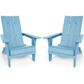 Oversize Folding Plastic Adirondack Chairs Set of 2 D24084
