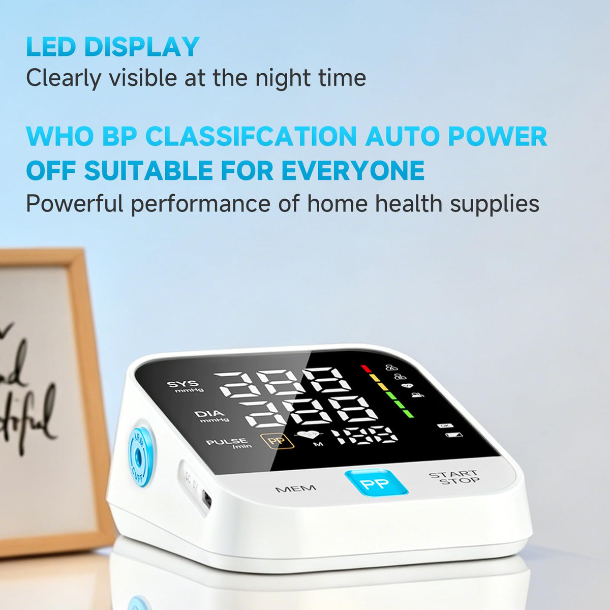 Automatic Upper Arm Blood Pressure Monitor with Large Cuff J430124