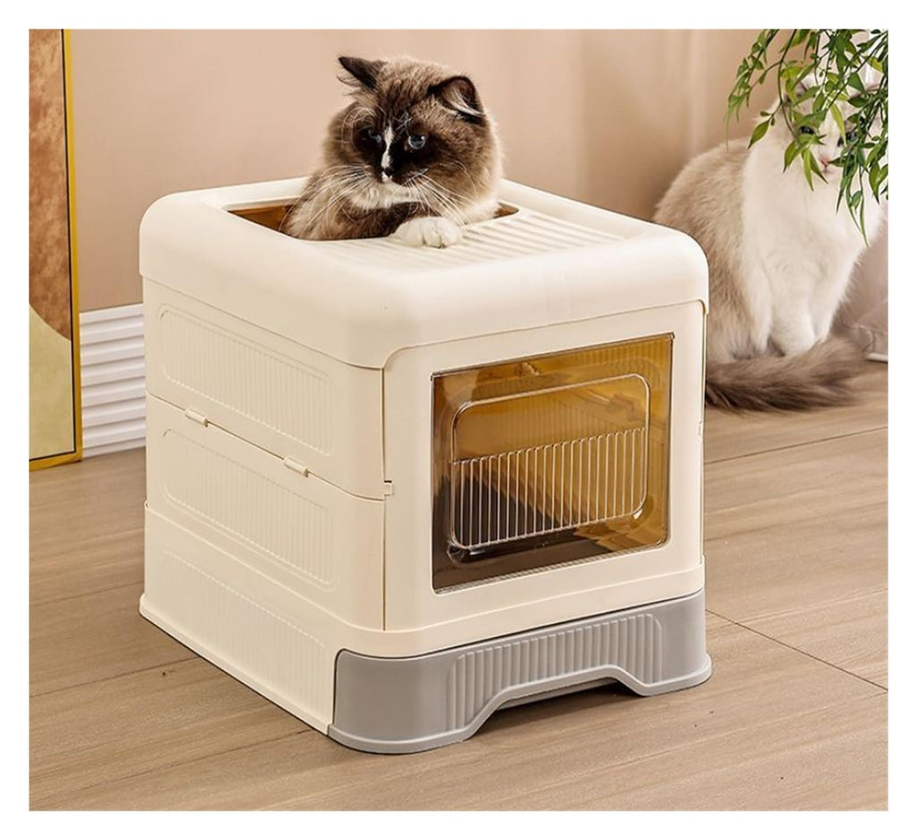 Fully Enclosed Cat Litter Box with Lid and Drawer X32711
