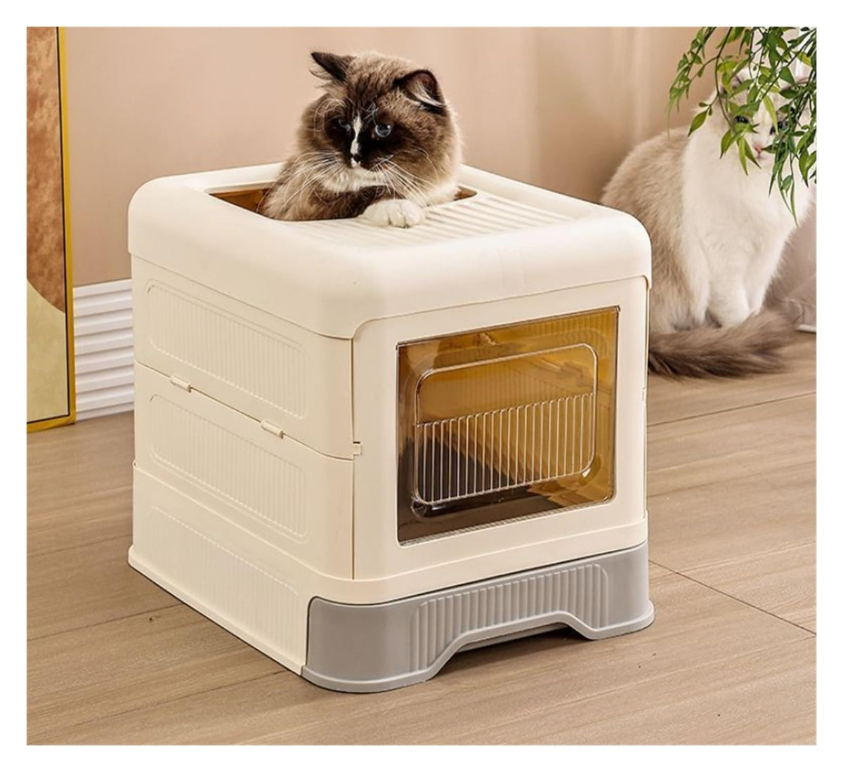 Fully Enclosed Cat Litter Box with Lid and Drawer X32711