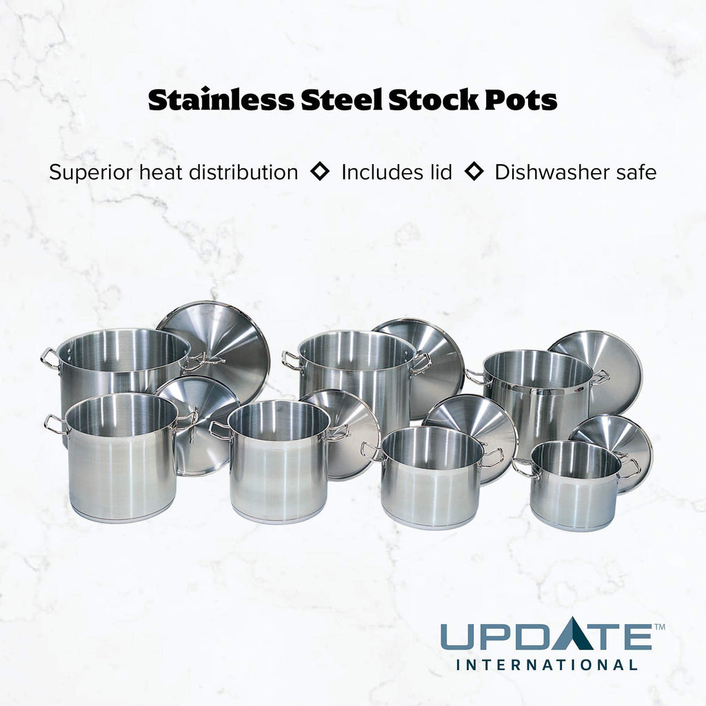40 Qt Stainless Steel Stock Pot with Cover N358338