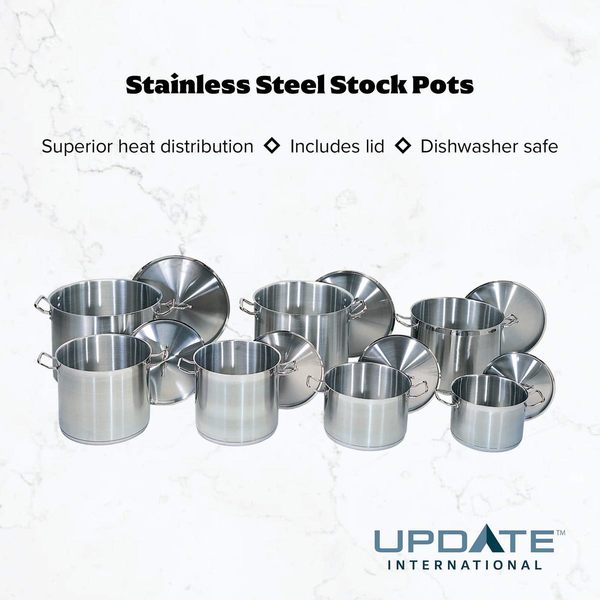 40 Qt Stainless Steel Stock Pot with Cover N358338