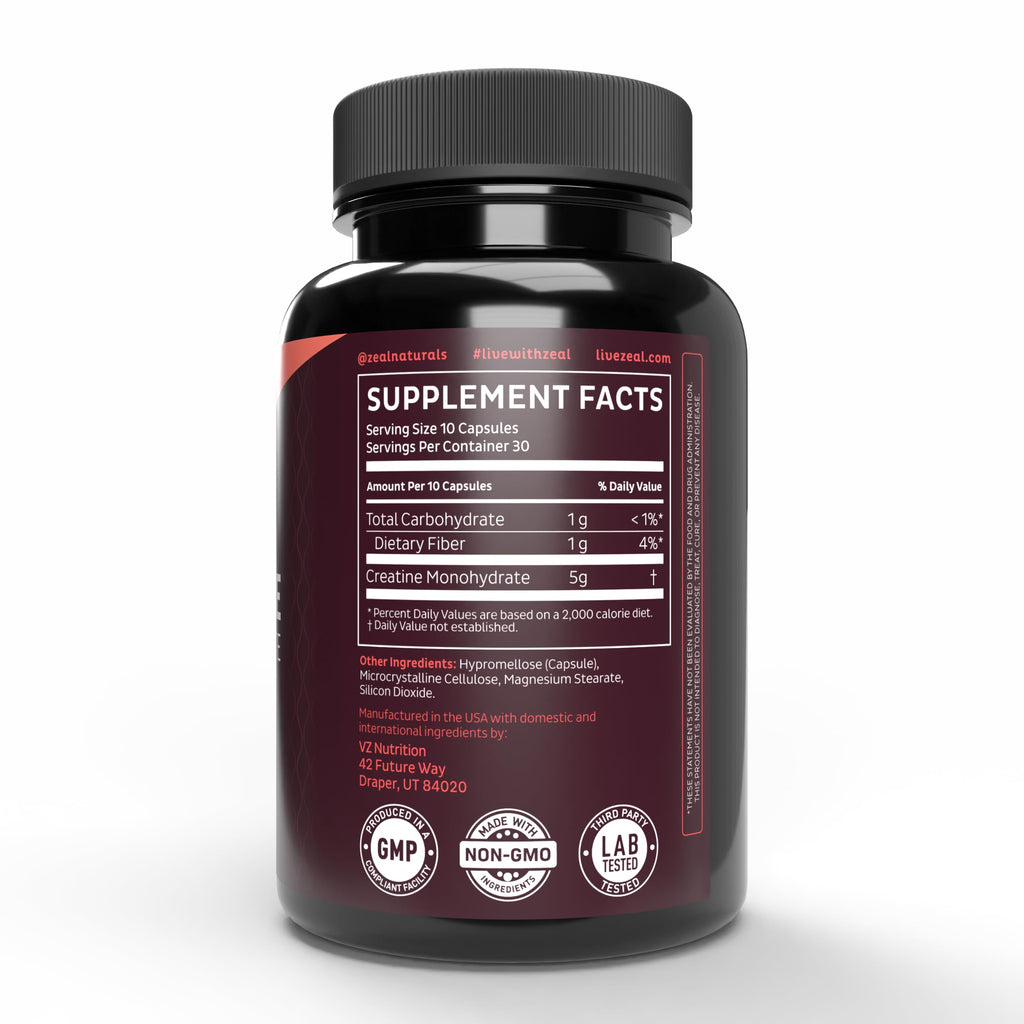 Micronized Creatine Monohydrate 5000mg 300 Capsules T8913