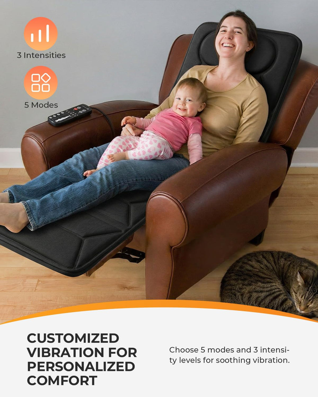 Heated Full Body Massage Pad with Vibration D10611