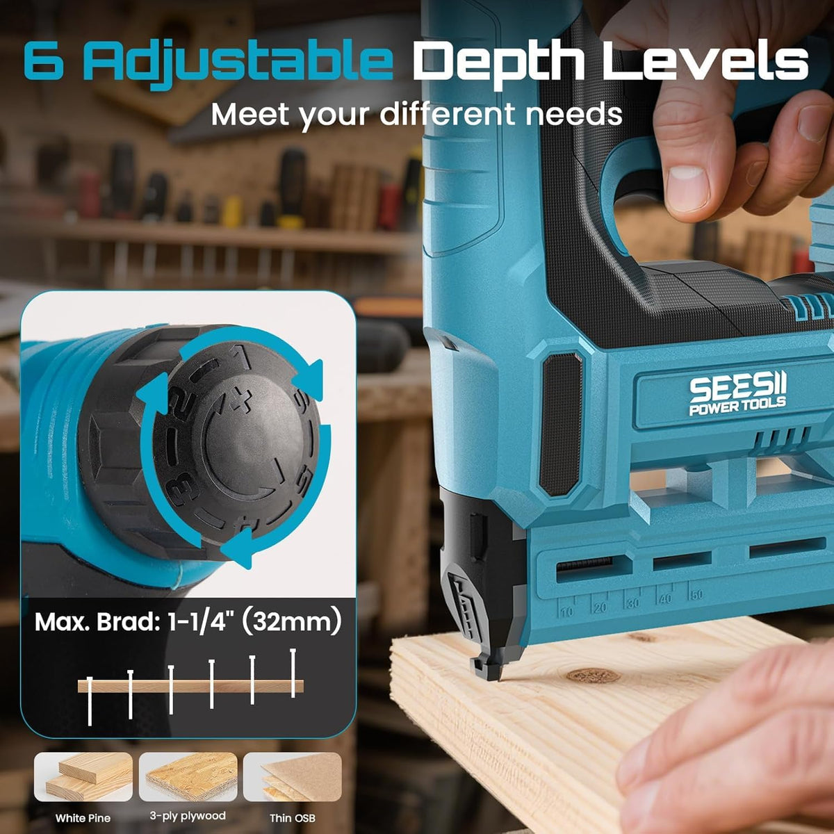 Cordless 18GA Nail Gun with Battery L138736