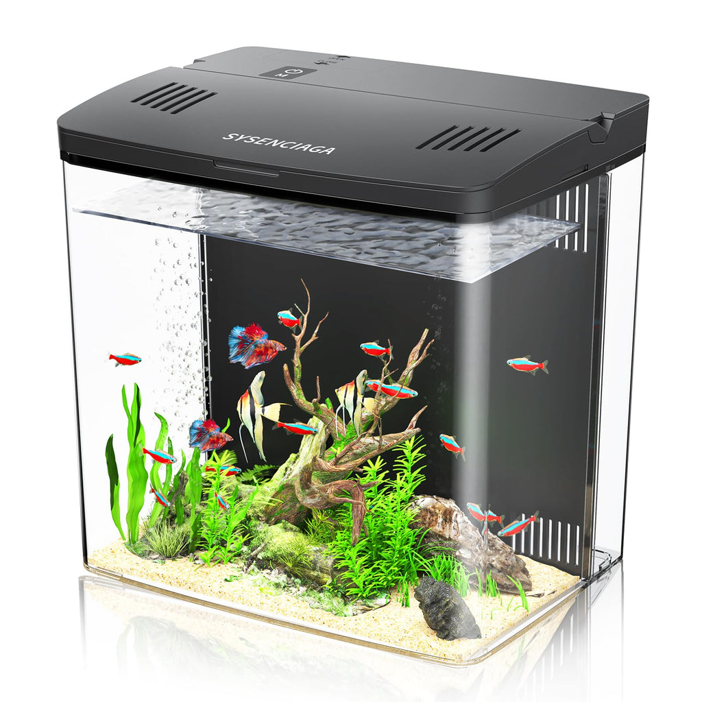 1 Gallon Acrylic Fish Tank Kit with Filter and Light L79413