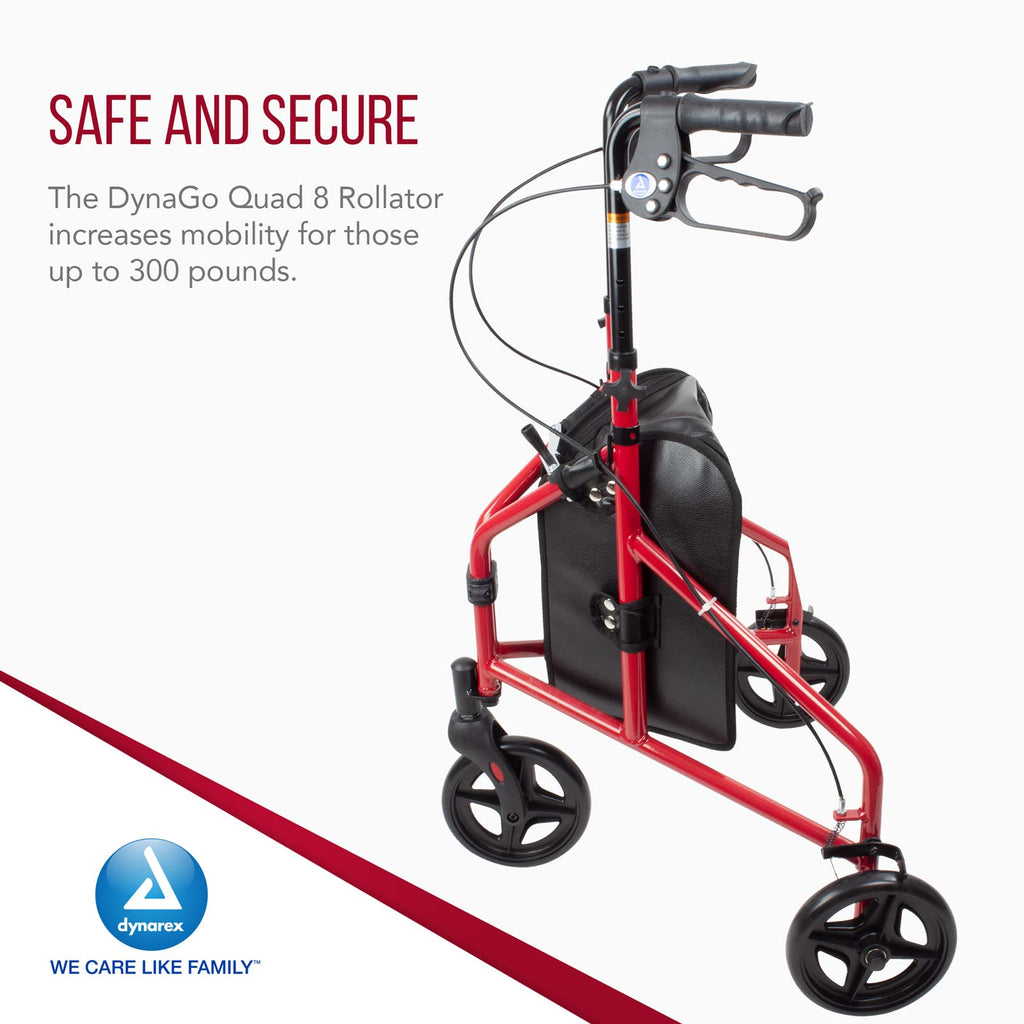 Foldable Lightweight 3-Wheel Rollator with Storage Pouch S293