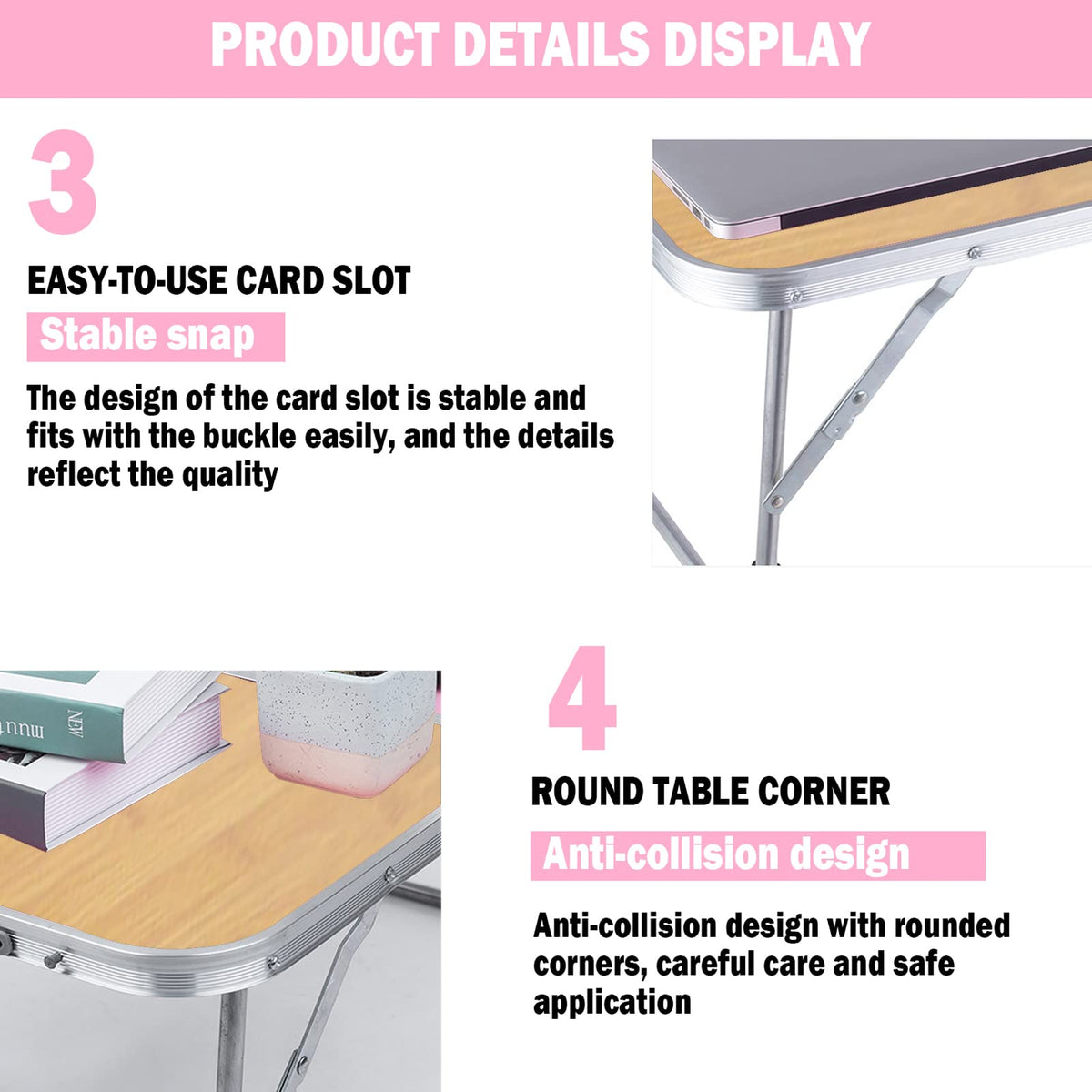 Portable Folding Table (Bamboo) B982