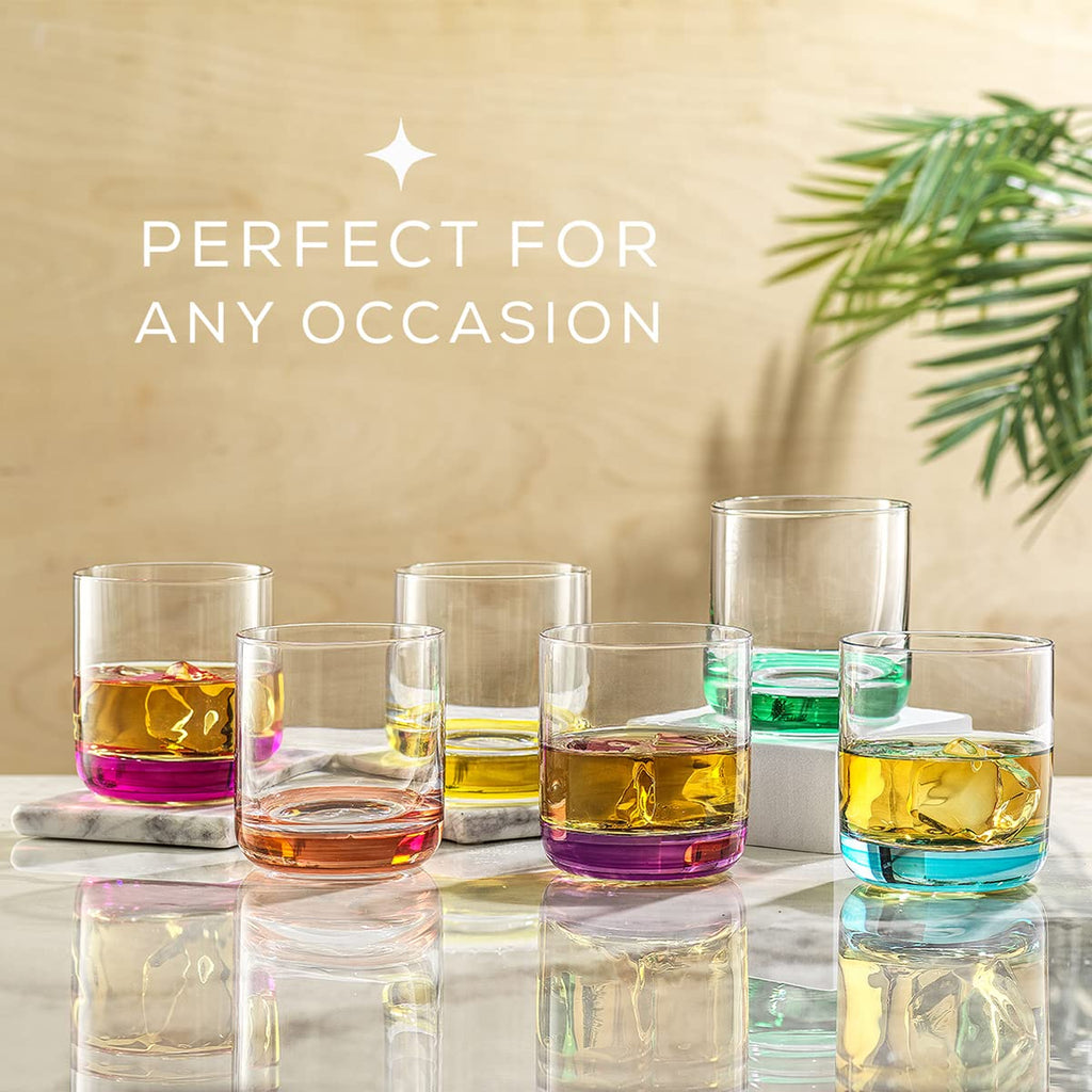 Colorful Whiskey Glasses Set of 6 K603