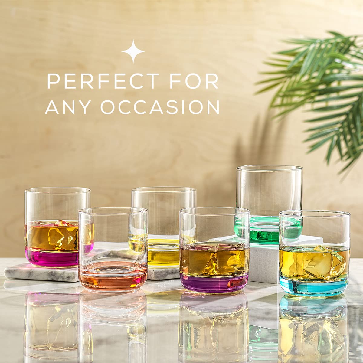 Colorful Whiskey Glasses Set of 6 K603