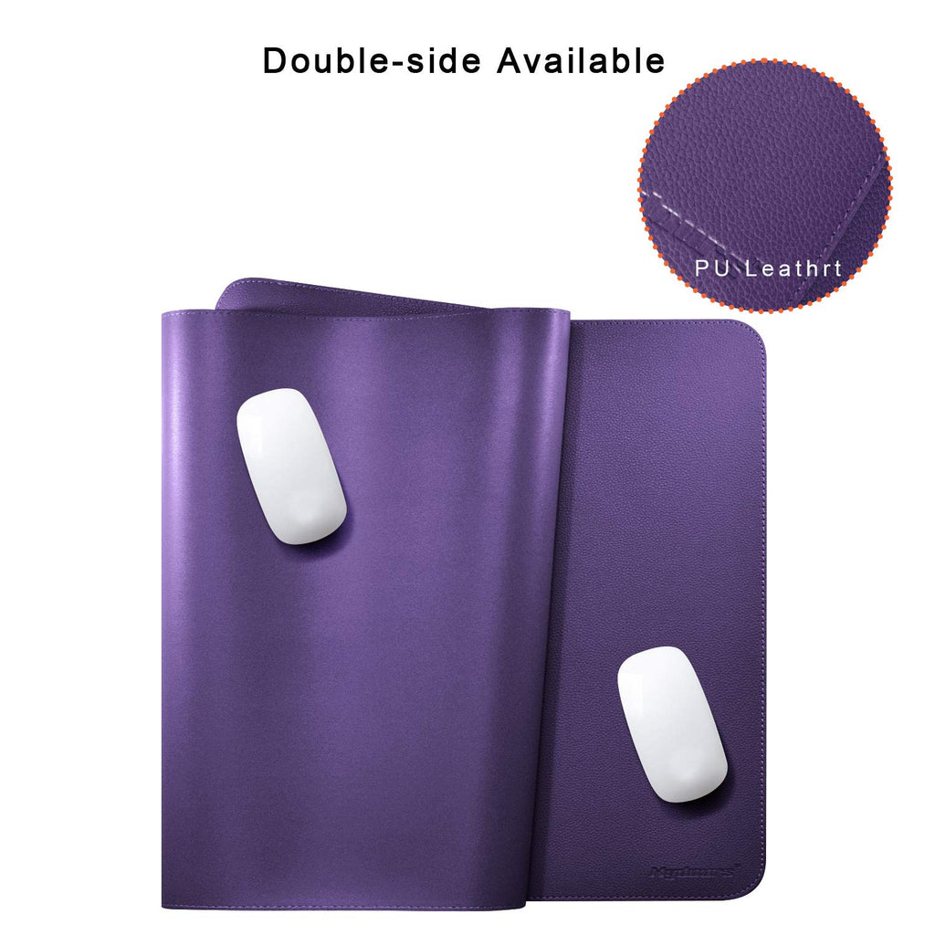 38"x16" Purple PU Leather Desk Pad D4342