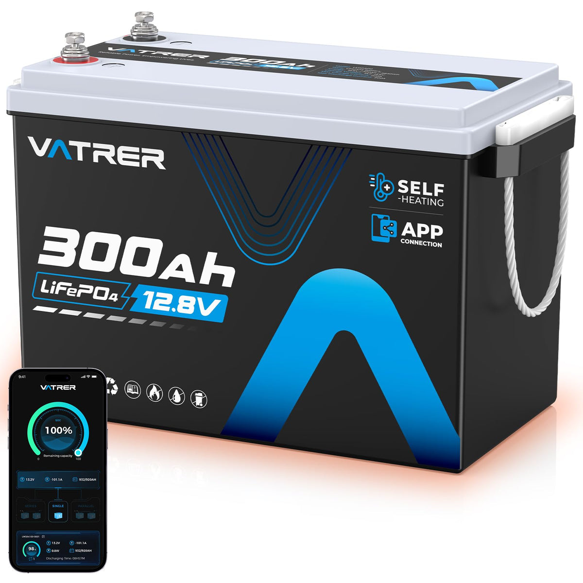 12V 300AH LiFePO4 Lithium Battery G16002