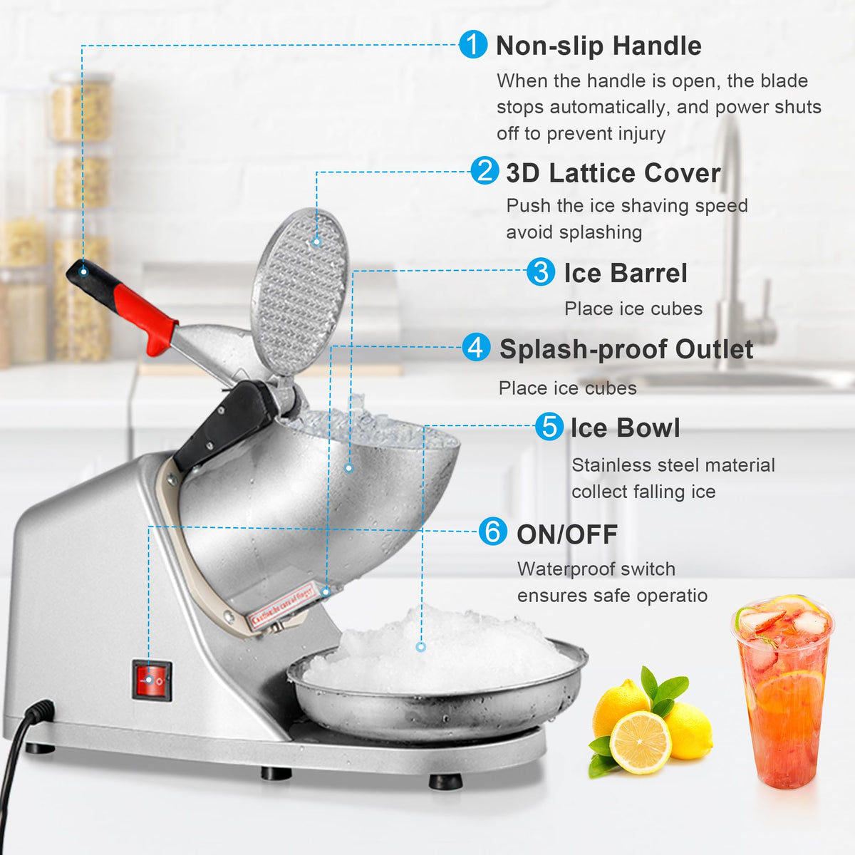 Electric Ice Crusher Shaved Ice Machine S904