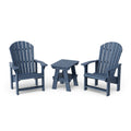 Patriot Blue 3-Piece Upright Adirondack Chair Set with Side Table B7814
