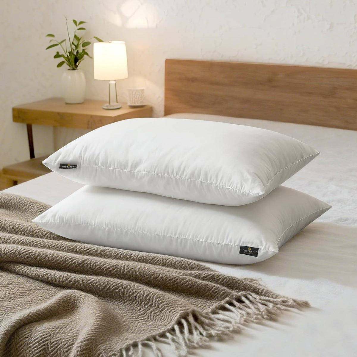 Feather and Down Pillows, 100% Organic Cotton Cover N250631