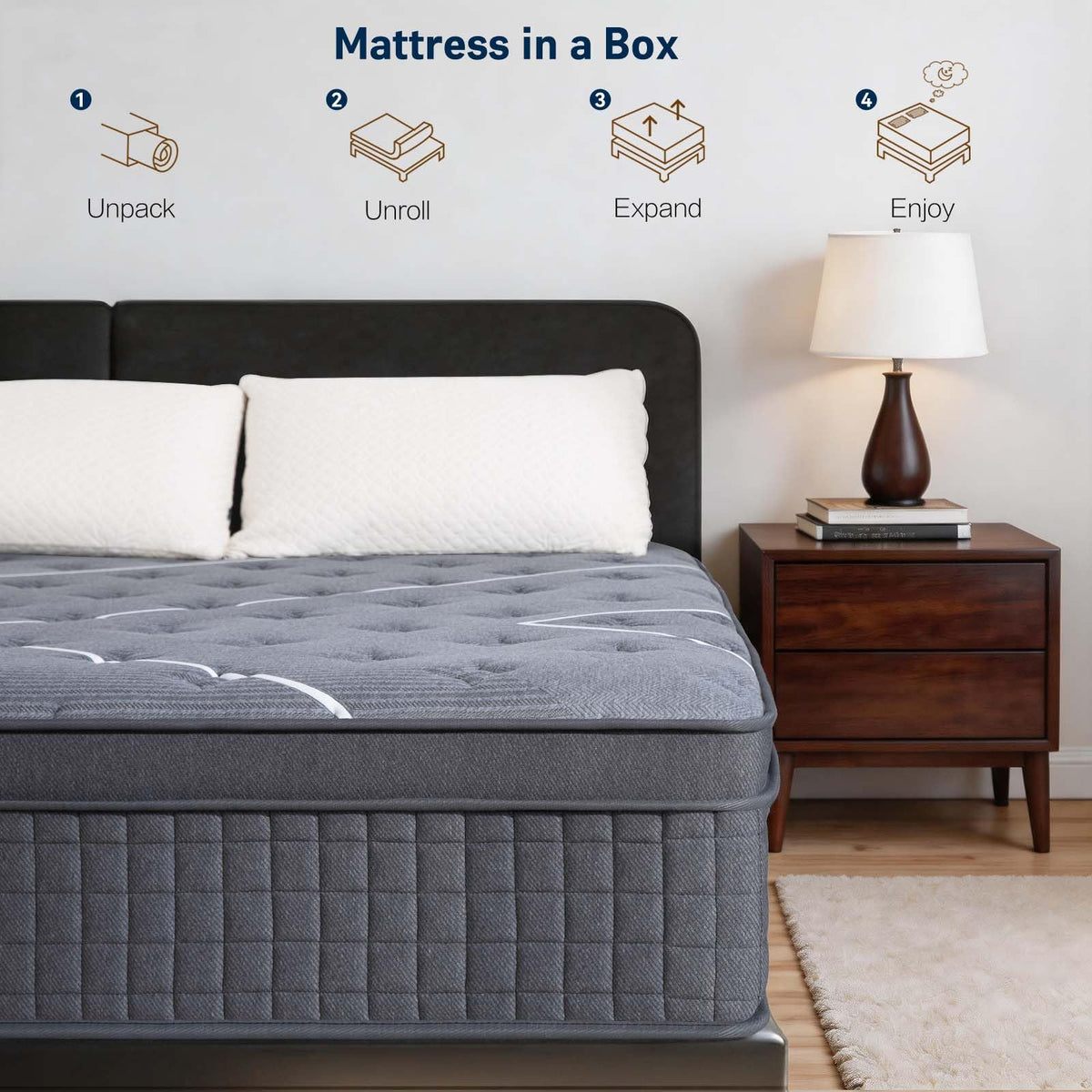 12 Inch Gel Memory Foam Hybrid Mattress B502