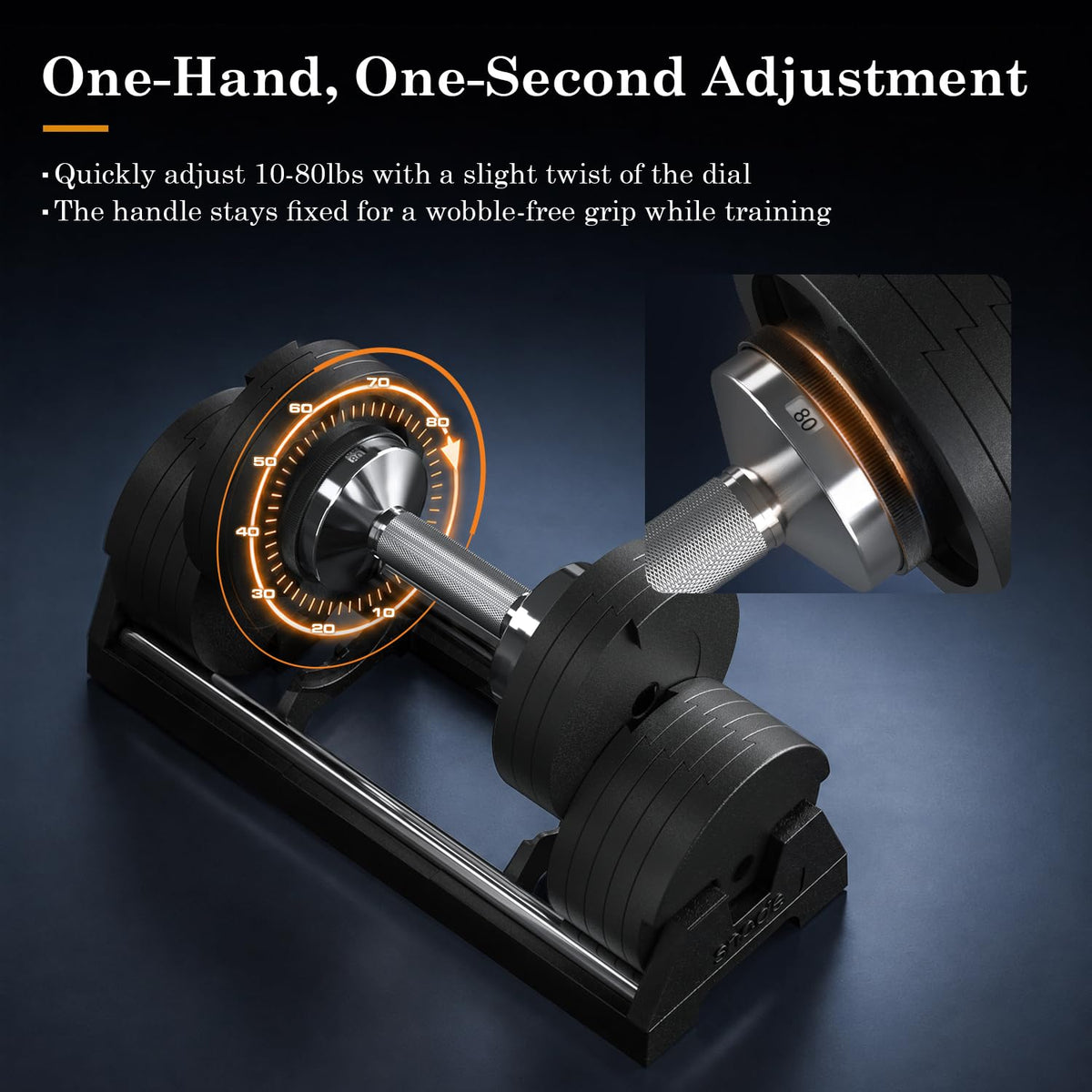 Adjustable Cast Iron Dumbbells 80LBs C78675