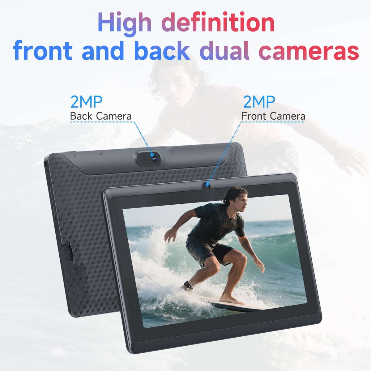7 inch Android 14 Tablet 8GB RAM 32GB ROM Quad-Core Black B68308
