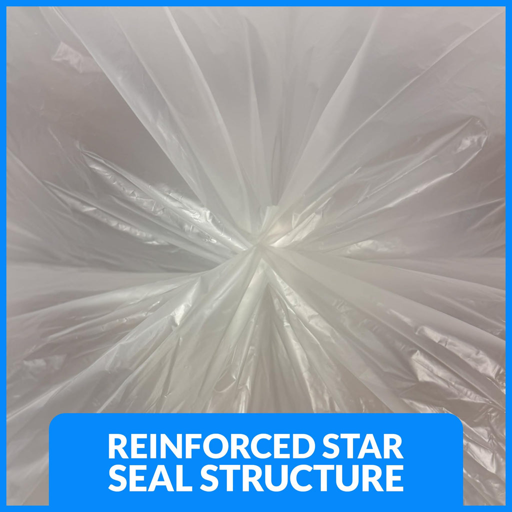 Clear Heavy Duty Trash Bags with Twist Ties 125 Count Z847