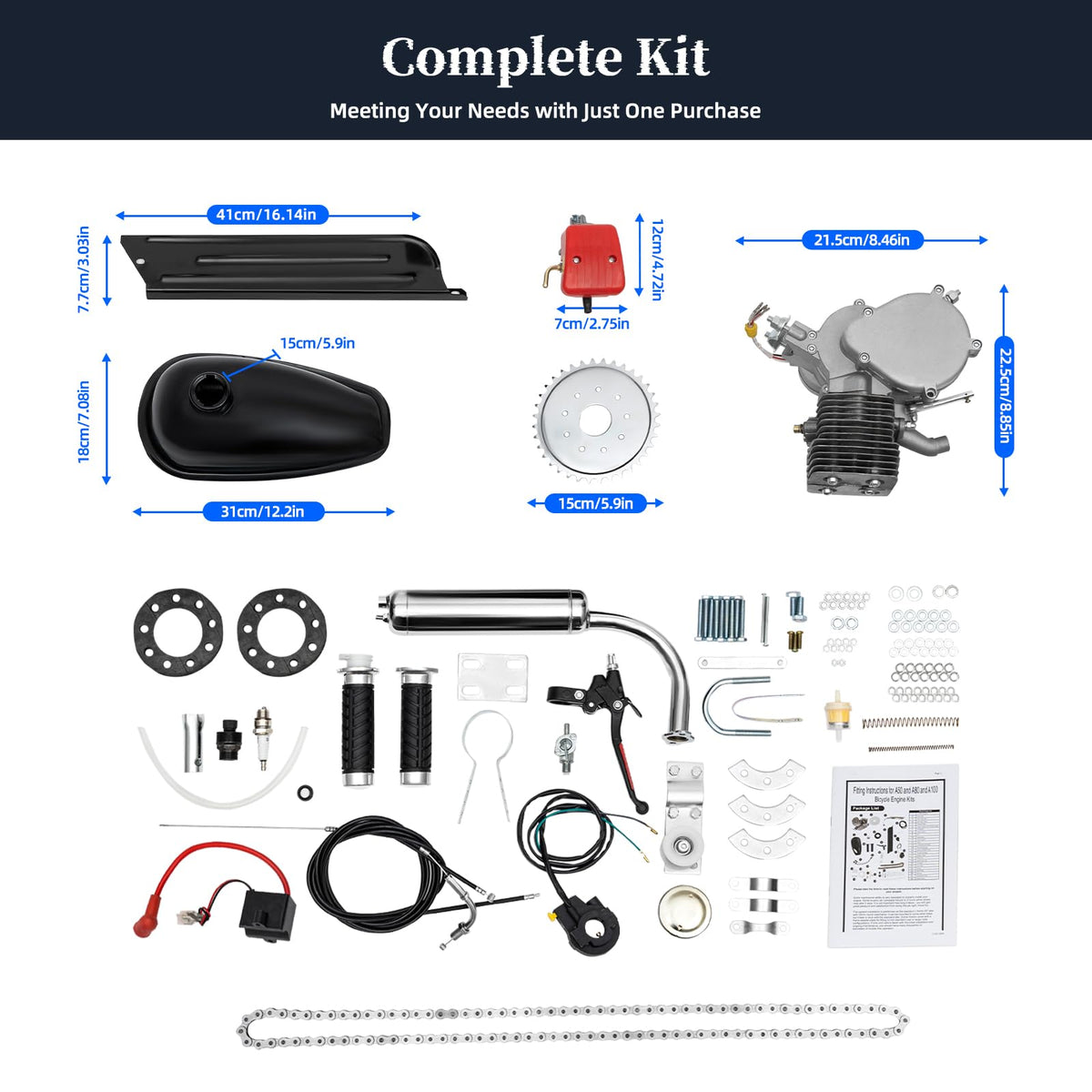 100cc 2 Stroke Bicycle Engine Kit X886570