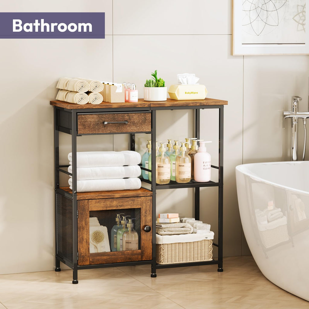 Coffee Bar Cabinet with Drawers B651635