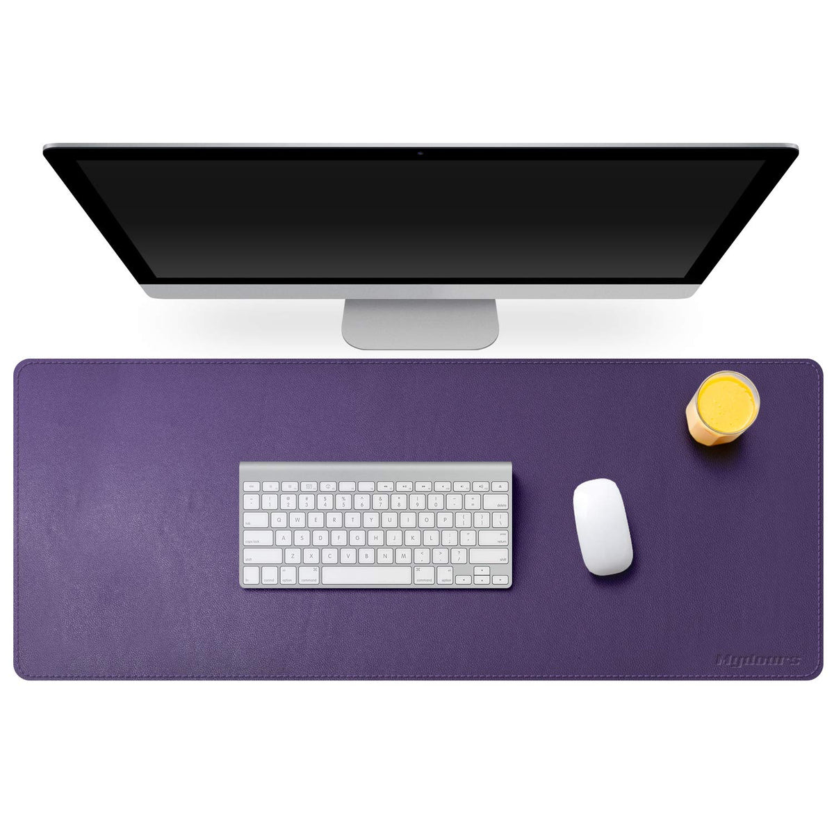 38"x16" Purple PU Leather Desk Pad D4342