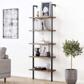 5-Shelf Oak Wood Modern Bookcase K927482