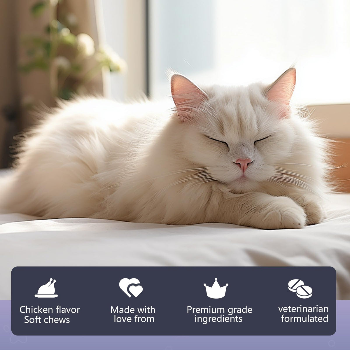 Chicken Flavor Soft Chews Hairball Aid Supplement for Cats O231377