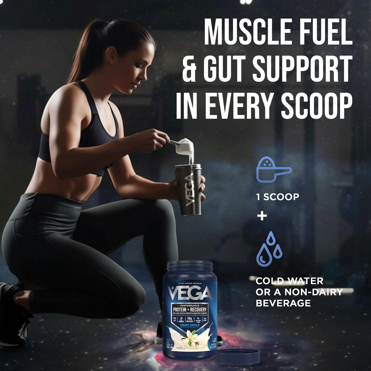 Vanilla Vegan Protein Powder 28.8 oz A533197