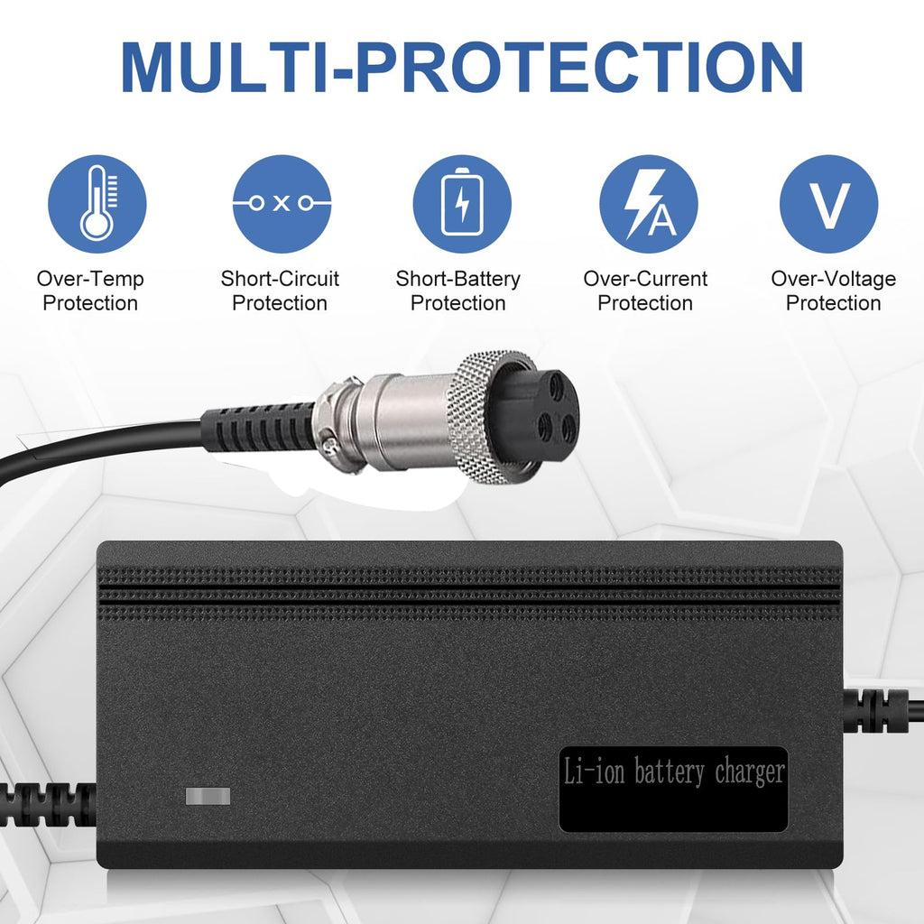 54.6V 2A 3 Prong Scooter Charger for 48V Lithium Battery Z533575
