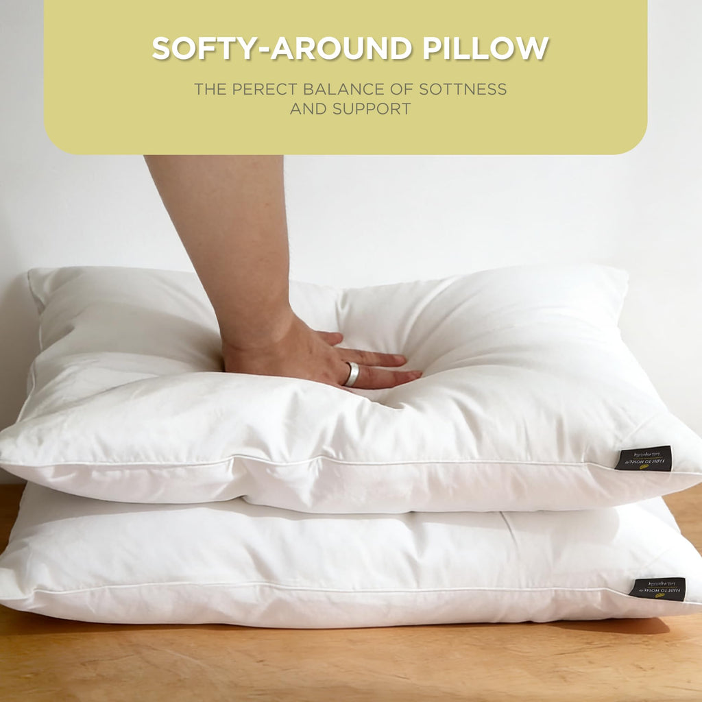 Feather and Down Pillows, 100% Organic Cotton Cover N250631