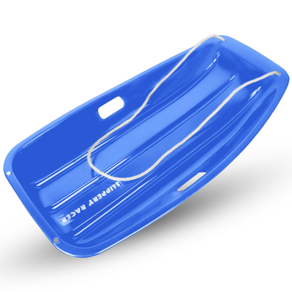 Kids Plastic Toboggan Snow Sled with Pull Rope 2 Pack I615700