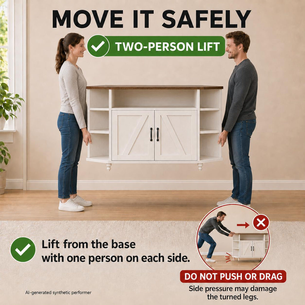 White Corner TV Stand with Storage D509552