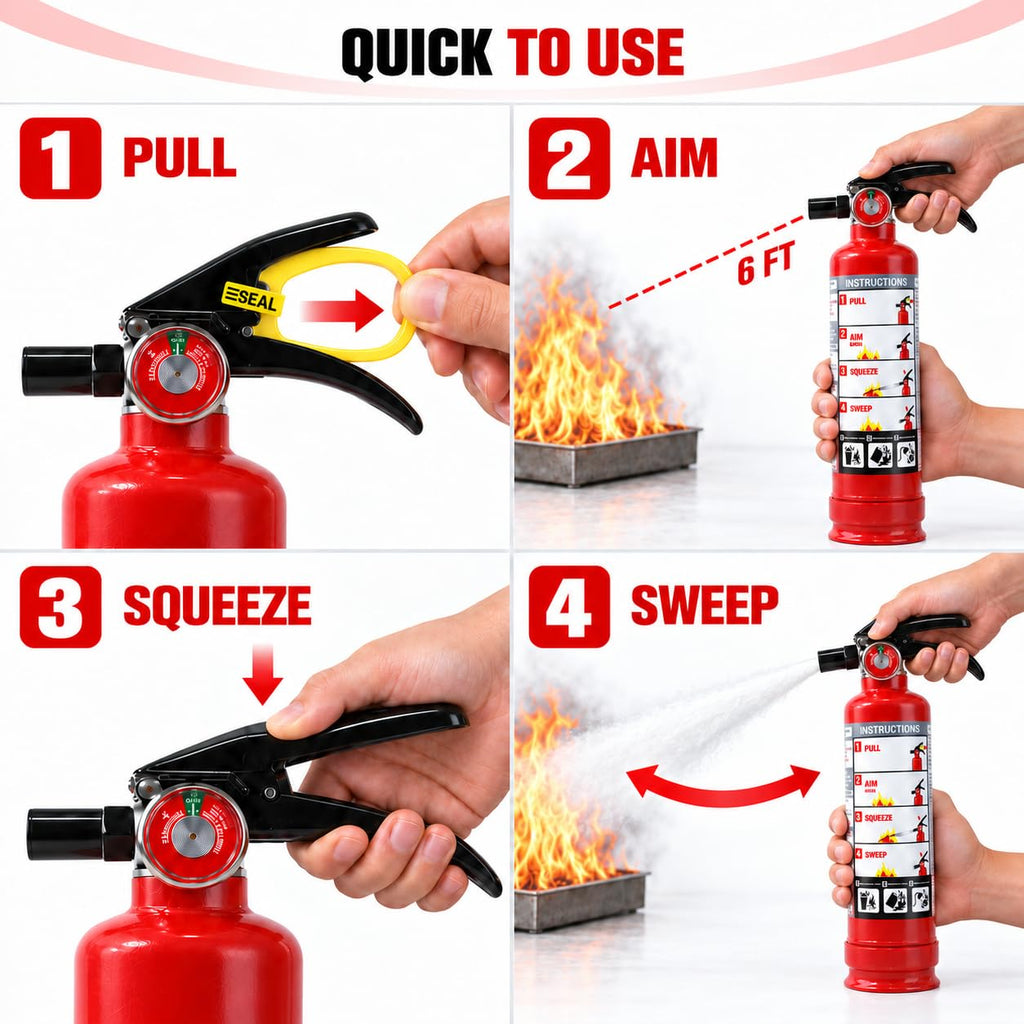 2.5 lb ABC Dry Chemical Fire Extinguishers 4-Pack H257605
