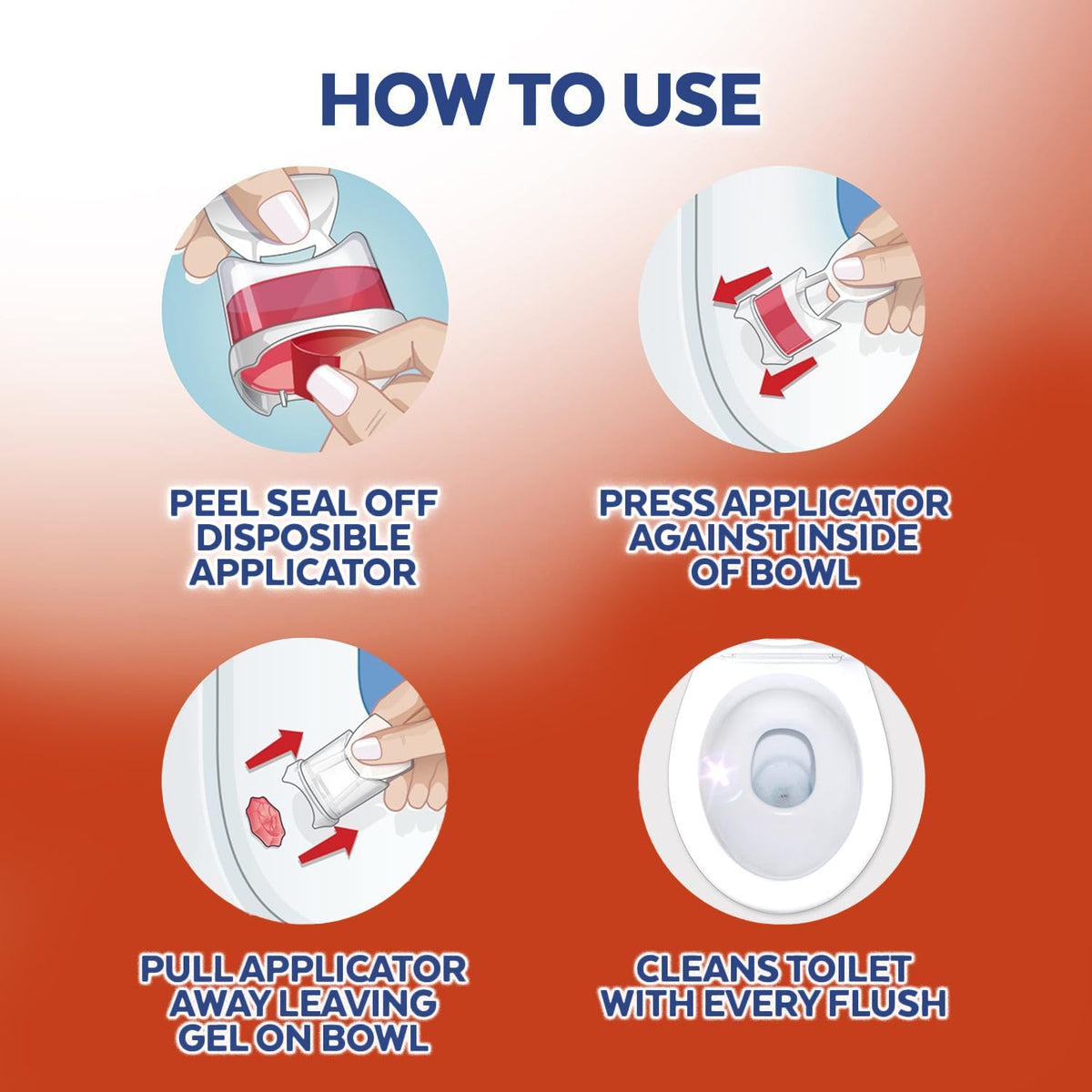 Mango Gel Toilet Bowl Cleaner 6 Count B8302