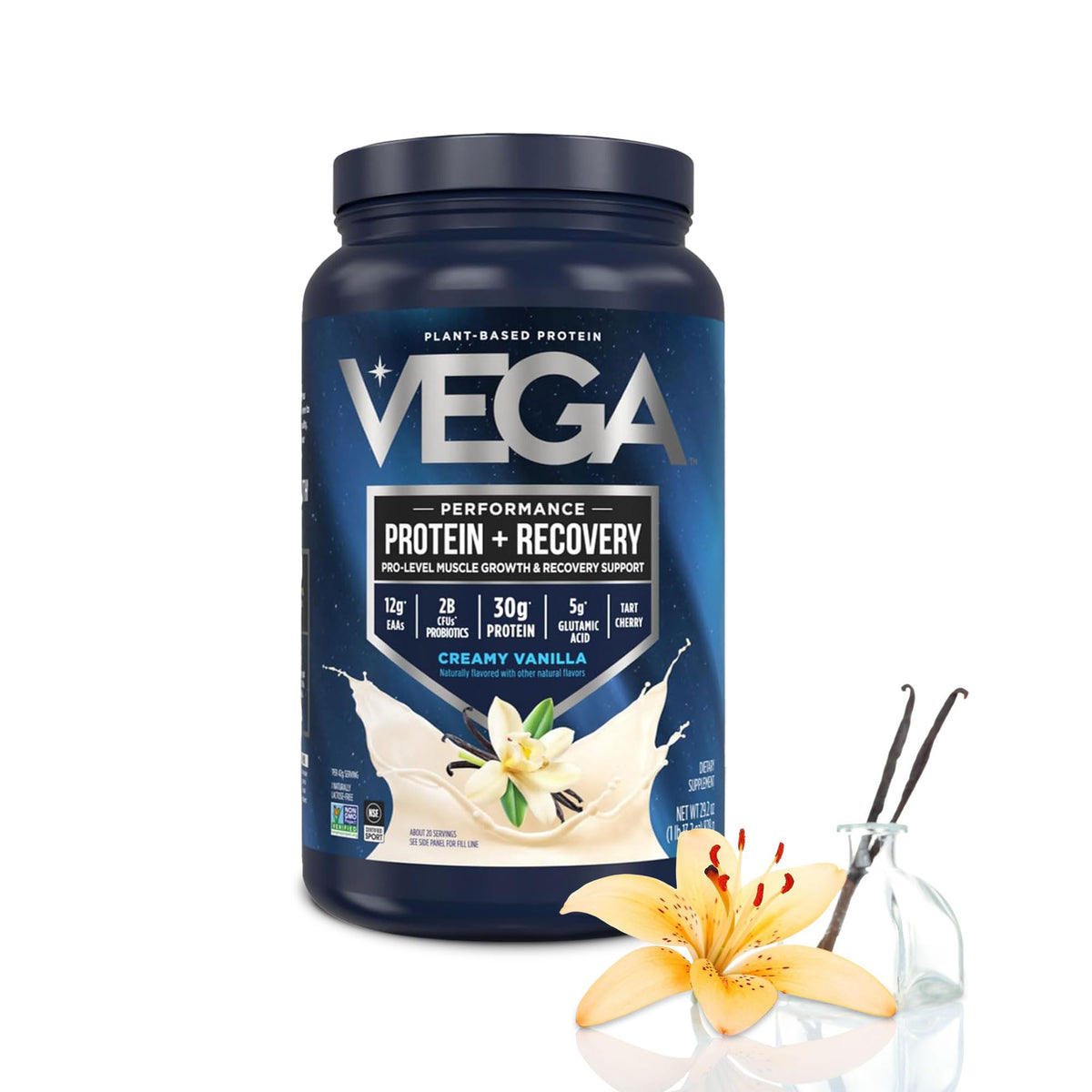 Vanilla Vegan Protein Powder 28.8 oz A533197