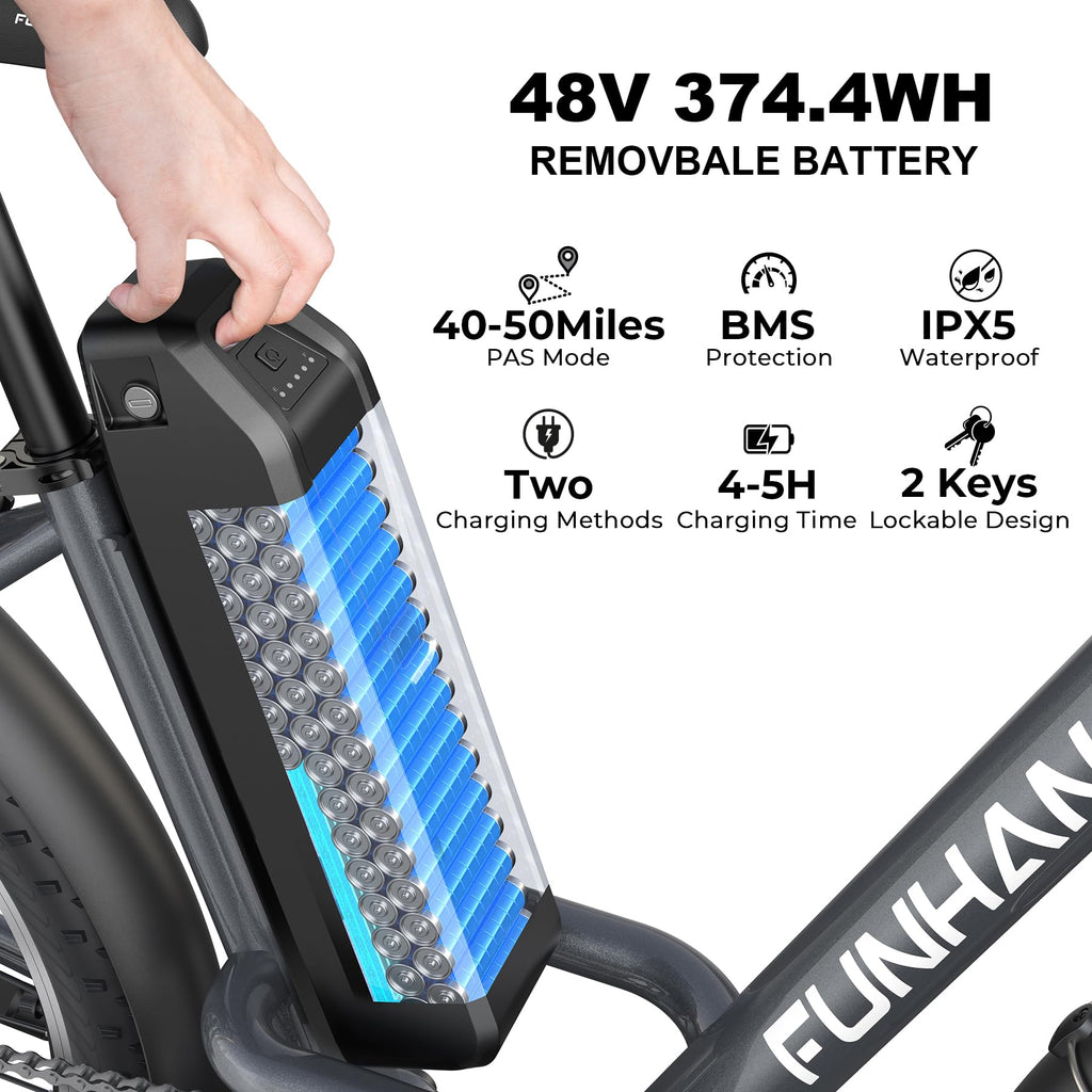 26" 1000W Electric Bike with 48V Battery, 7-Speed H57208