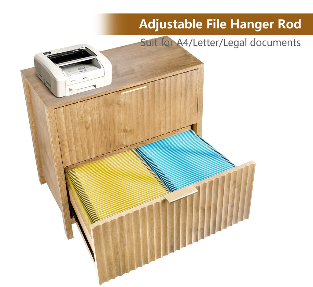 File Cabinet with 2 Drawers and Hanging Bar G5499