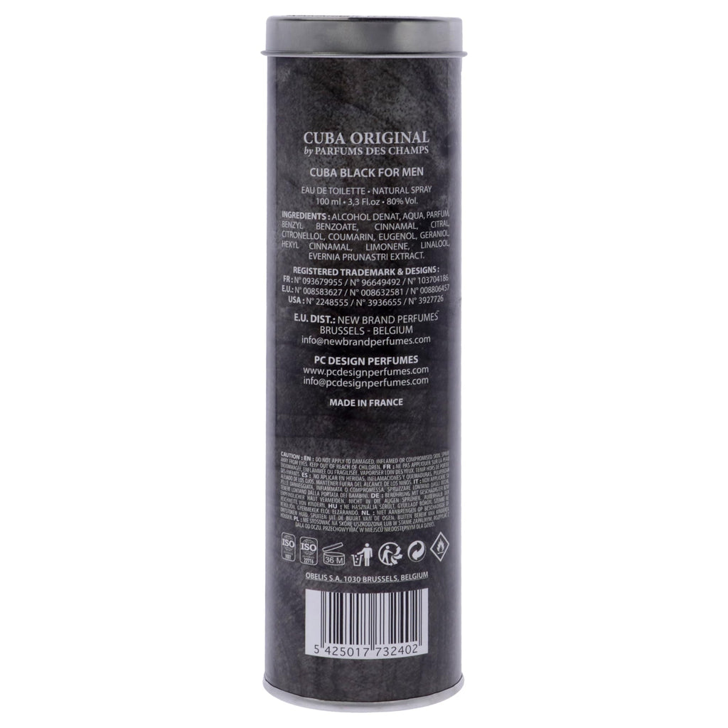 Black Men EDT Spray 3.3 Ounce A100903
