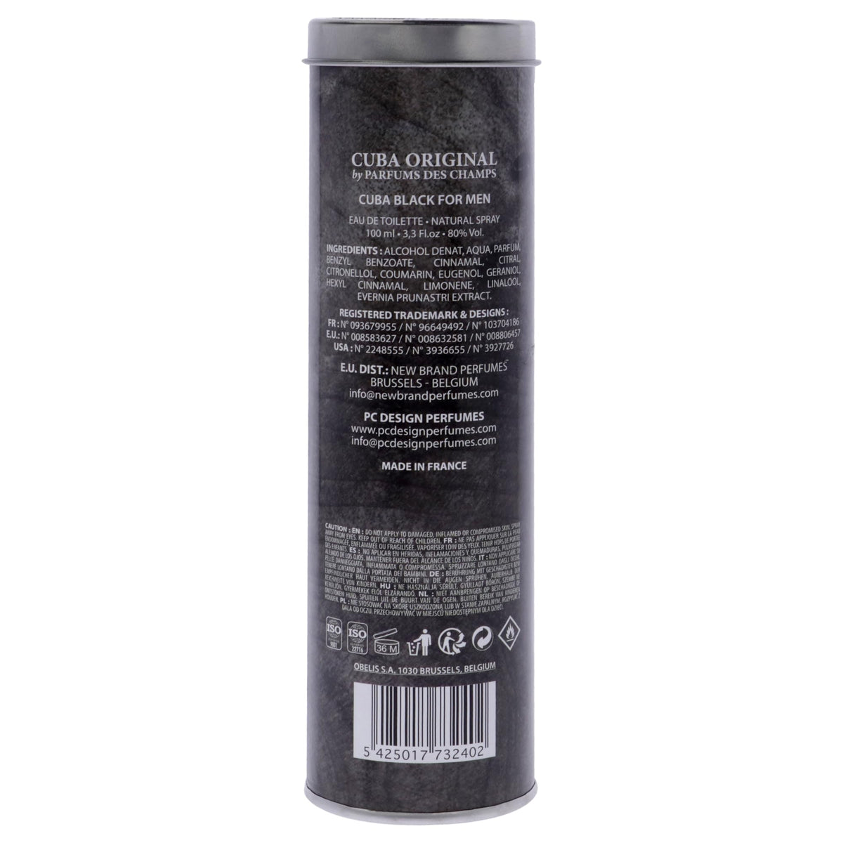 Black Men EDT Spray 3.3 Ounce A100903