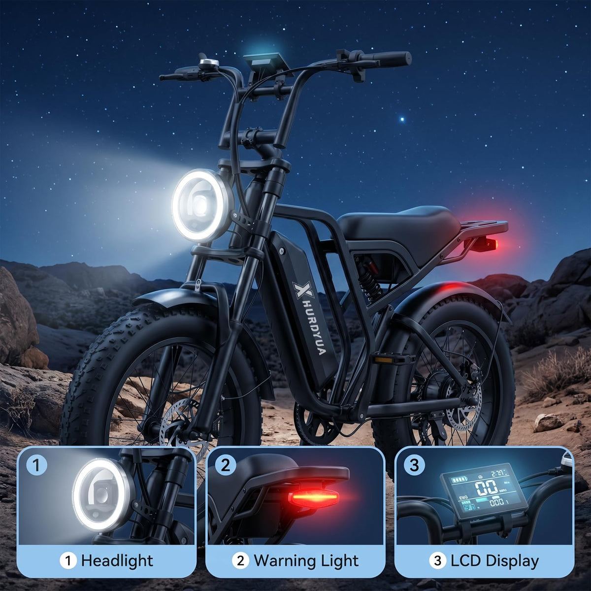 1500W Electric Bike with 48V 15Ah Removable Battery G4333