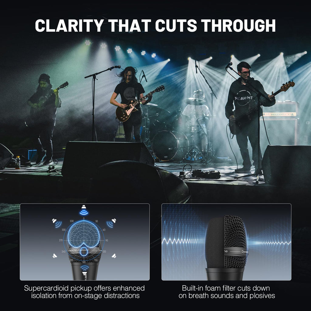 Supercardioid Dynamic Vocal Microphone with XLR Cable P5037